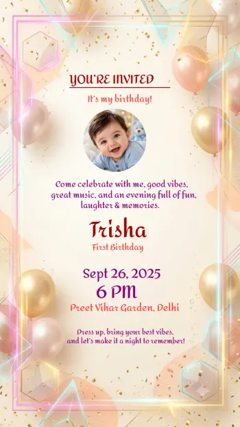 Birthday invitation template